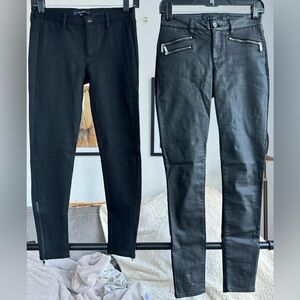 Karen Millen & Madewell Black Zipper Legging Pants